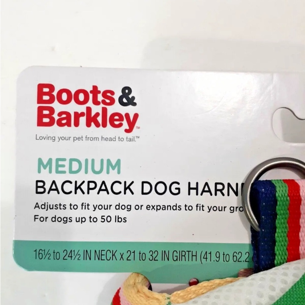 Boots & Barkley Backpack Adjustable Dog Harness PINK NEW Medium or Small Choose! - Picture 7 of 12